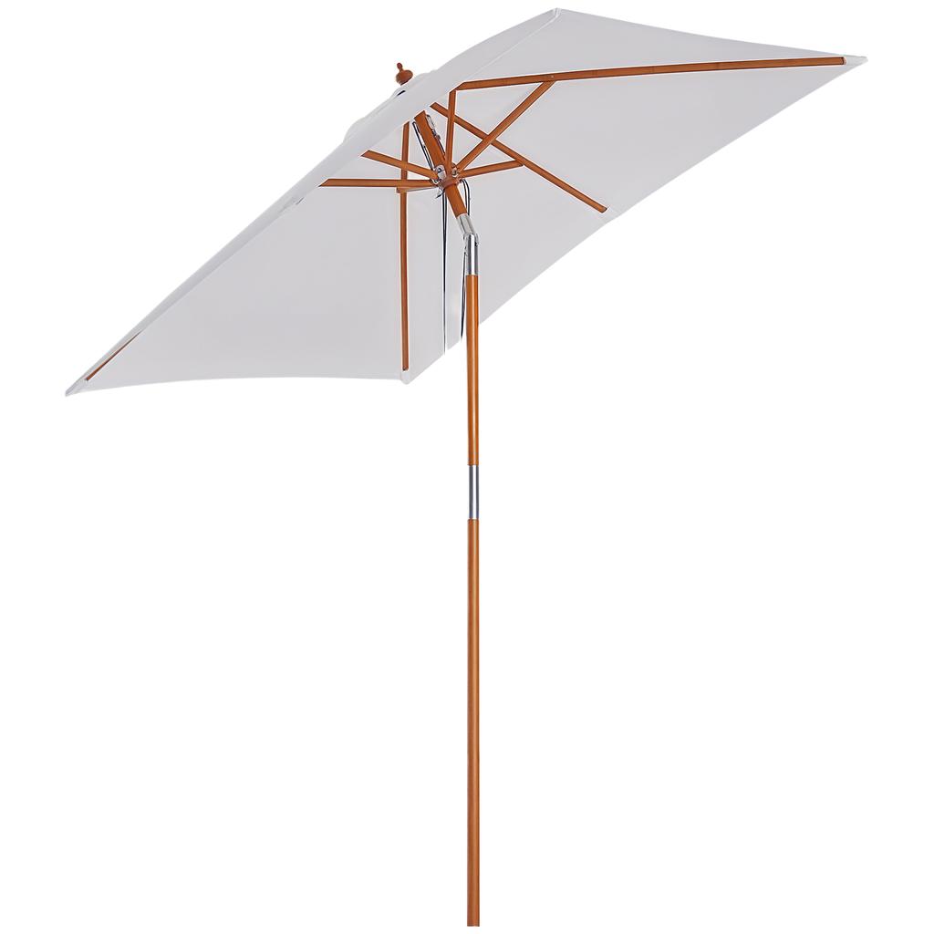 Foldable garden parasol, rectangular beach umbrella, water-repellent and UV-resistant for beach, balcony, terrace and garden