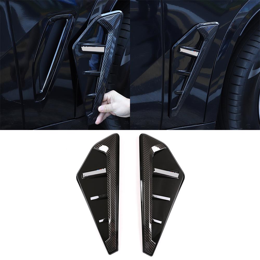 Krytky větracích otvorů blatníku s bočním křídlem v karbonovém vzhledu pro BMW X5 G05 X5M 2019-2022