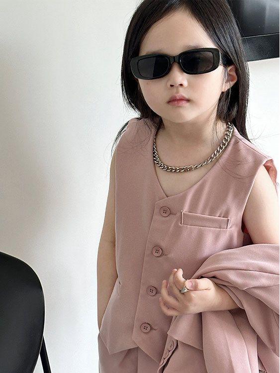 Podzim 2025 Dívčí třídílný bonbónový oblek - Korejský blejzr set