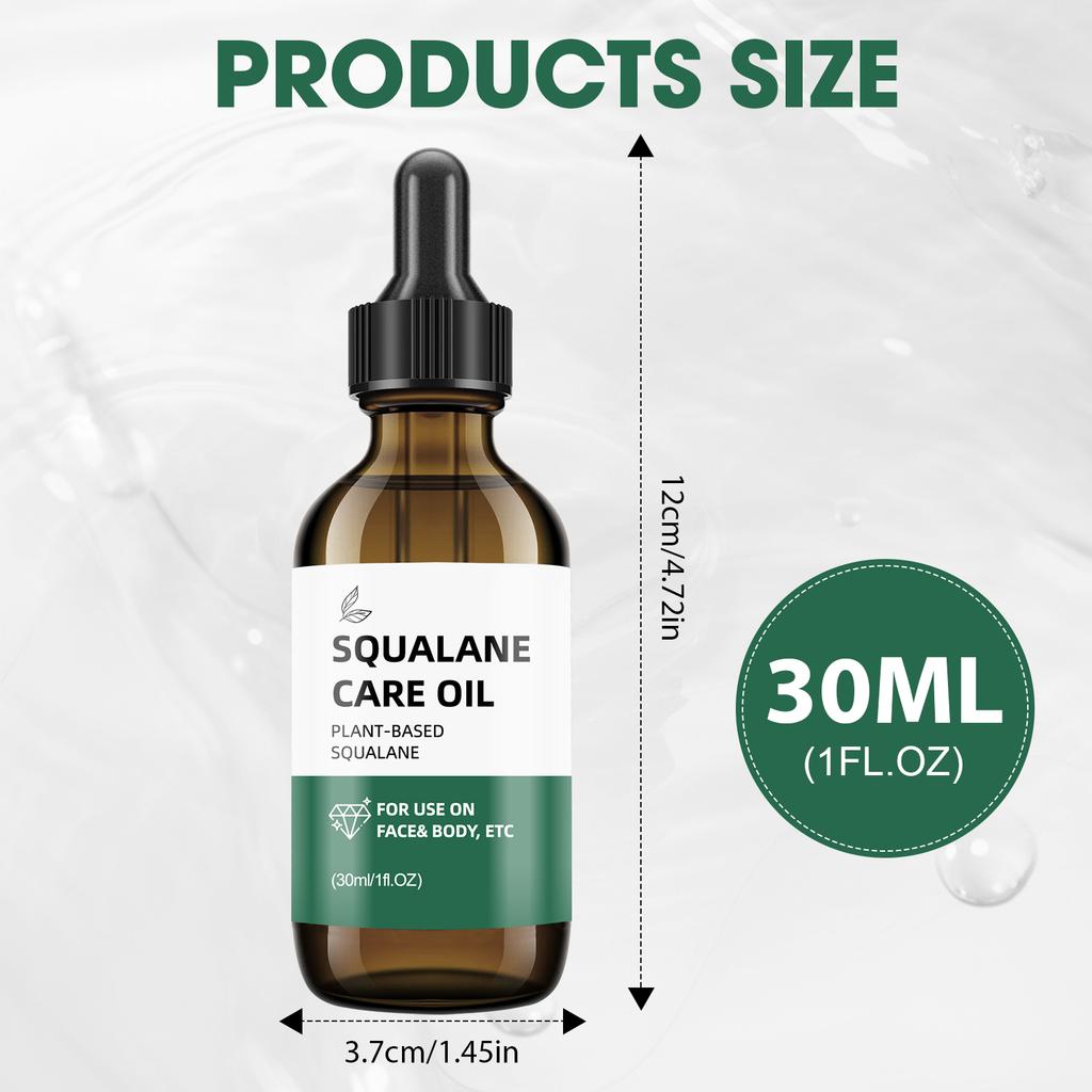 Squalane Facial & Body Oil 30ml – Hydrating & Nourishing Skincare Serum with Dropper