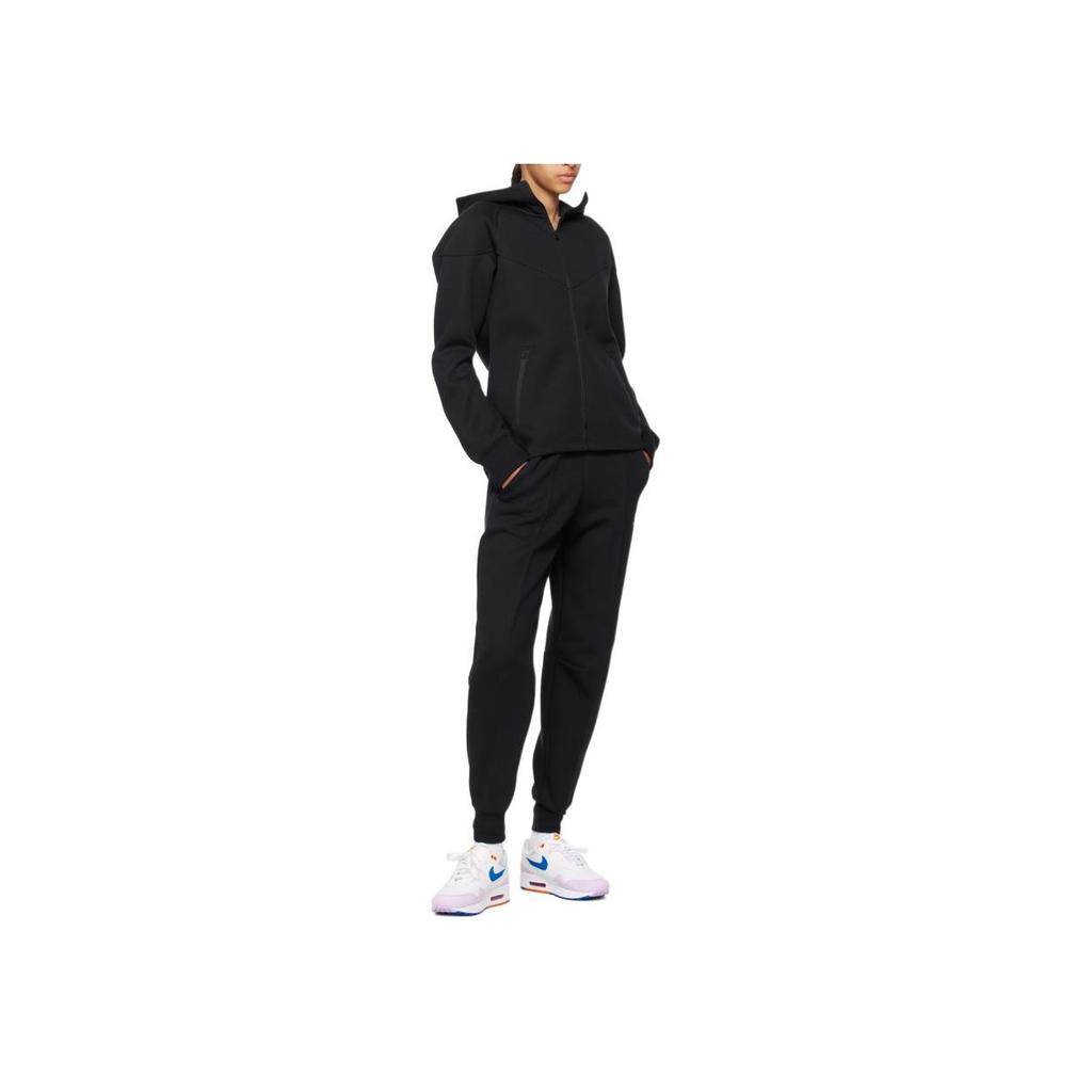 Nike Color Block Hooded Letter Print Long Sleeve Jacket Women Jackets Black FB8339-010