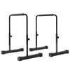 Dip-Station, Höhenverstellbar 80-105 cm, Leicht, Rutschfest, bis 120 kg, Stahl, Schwarz