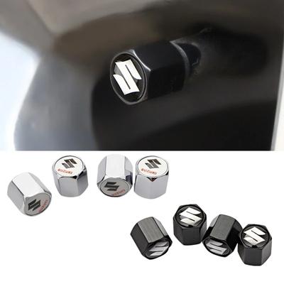 Car Metal Wheel Valves Caps Tire Stem Airtight Dust Cover For SUZUKI Swift SX4 Cross Jimny Samurai Vitara Xl Alto Liana Ignis