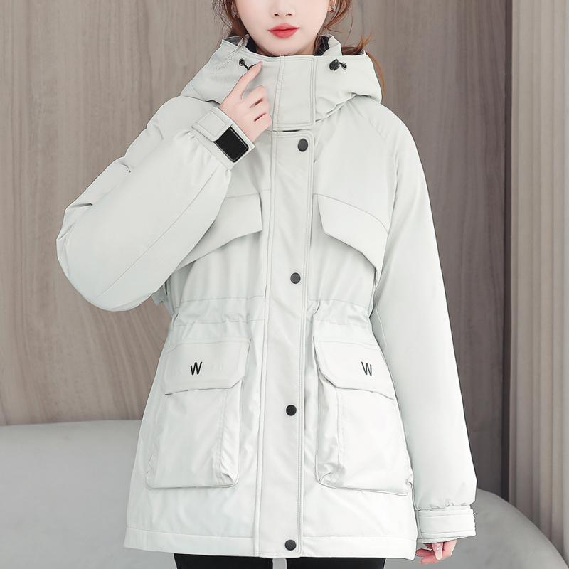 Módní dámské kabáty Zimní parky S kapucí Ležérní Volný Silný Teplý Dámská bunda
