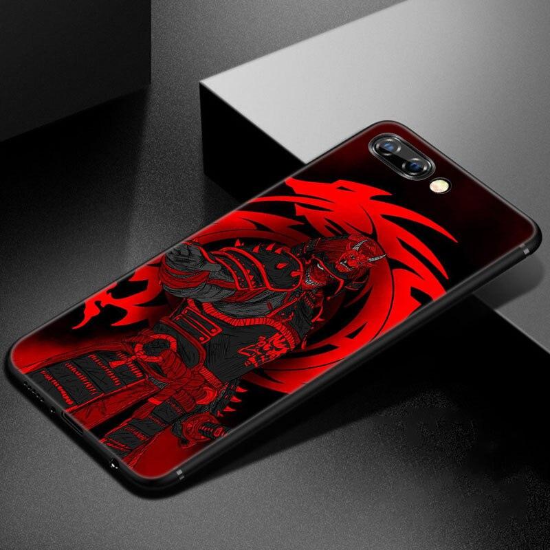 Japońska sztuka samurajska etui na telefon dla Huawei Honor 7A 8A 9X 20 Pro 8 10X Lite 7S 8C 8S 8X 9A 9C 10i 20i 30i 20E 20S czarne etui