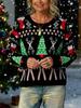 European & American Plus Size Knit Sweater: Loose, Warm, Long Sleeve Christmas Knitwear for Women - Fall/Winter 2025