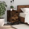 VidaXL Bedside Table Smoked Oak 40x41x60 Cm Engineered Wood, Side Table, Bedside Cabinet, Side Table for the 848526