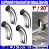 Stainless Steel Bend Tube Universal Fit 90 Degree Exhaust Elbow Exhaust Pipe Polished Ss304 Elbow Pipe For Automotive Vehicle