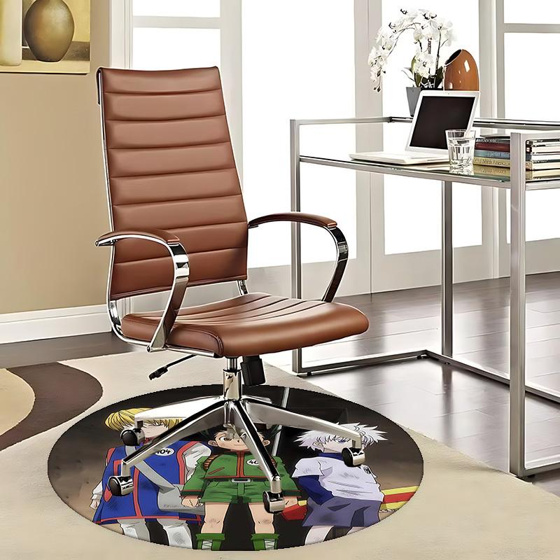 

1pc Anime Cartoon Design Round Carpet with 405 Number for Office Chair Mat, Non-Slip Rug, Home Decor, Living Room, Bedroom, Game Room, Dormitory, Fe 80cm by 80cm
