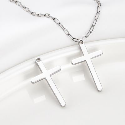 10 Stück/Los Edelstahl Kreuz Anhänger Religiöser Schmuck Herstellung DIY Anhänger Handgemachte Handarbeiten