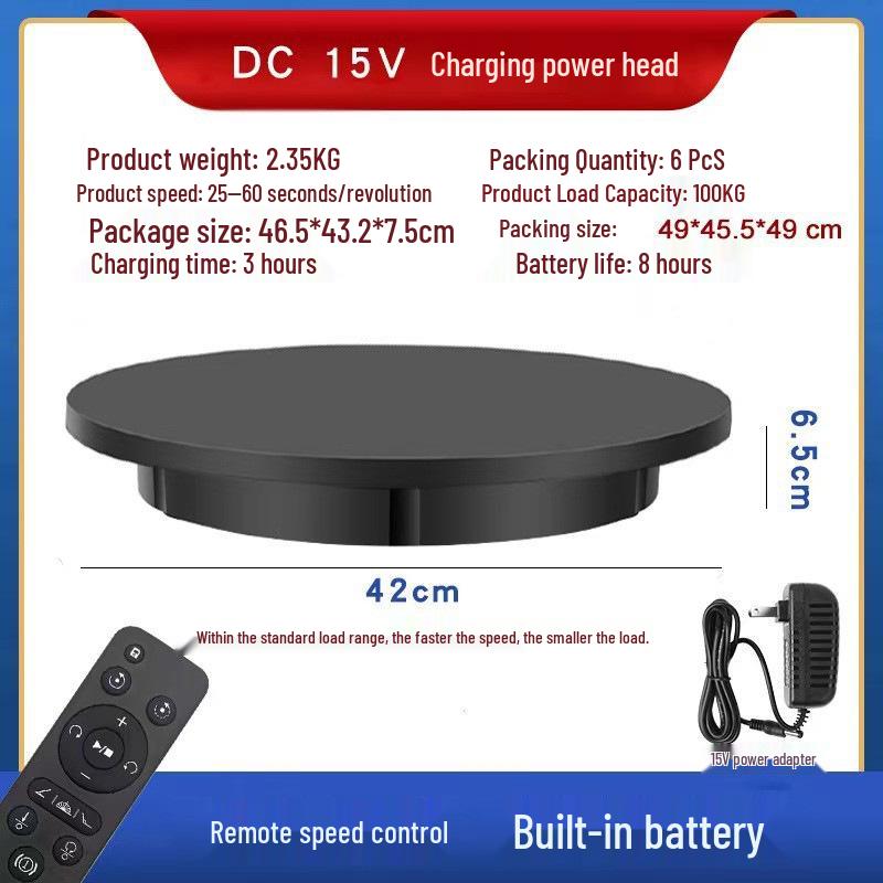 High-Capacity Electric Rotating Display Stand for Photography and Video