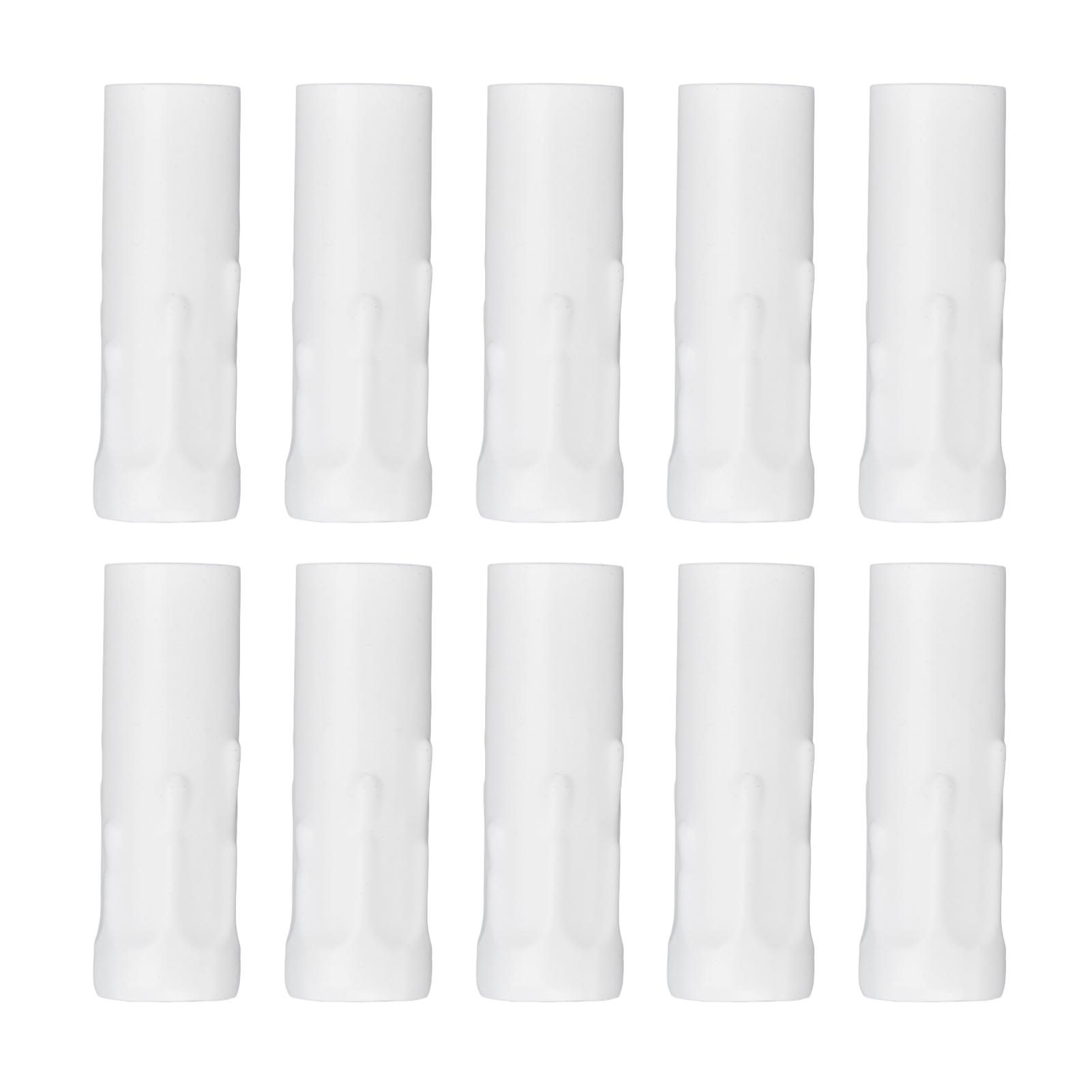 

10 шт. Металлическая трубка E14 для патрона лампы-свечи, основание лампы, аксессуары для освещения 25x80 мм, розовое золото белый