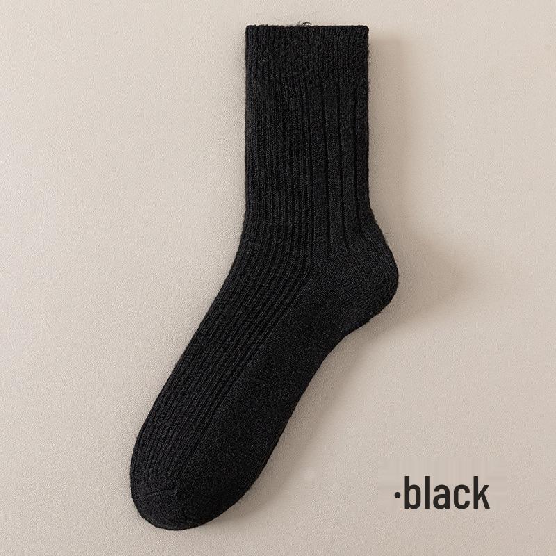 

Men s Alpaca Wool Mid-Calf Socks - Warm, Thick, Non-Shedding, Cold-Proof with Fleece for Autumn/Winter One Size