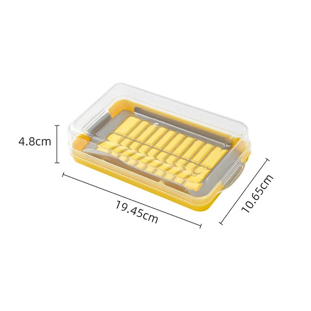 1pc Butter Cutting Box Butter Tofu Cutting Block Cutter Refrigerator Fresh-keeping Storage Box with Cover Cheese Storage Box