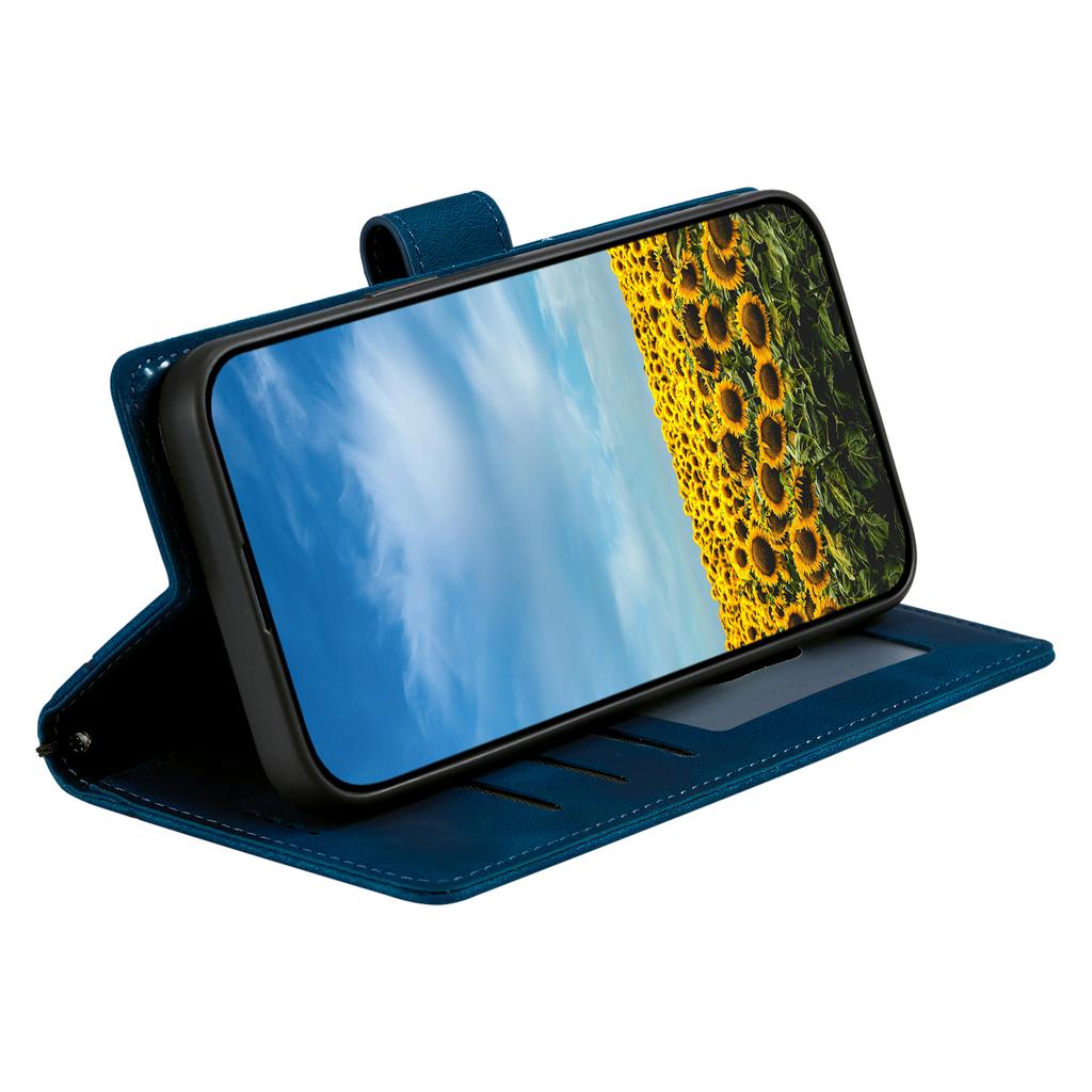 For Xiaomi Redmi Note 14 Pro 5G/Poco X7 5G Case Imprinted Totem Skin Feel Wallet Leather Phone Cover