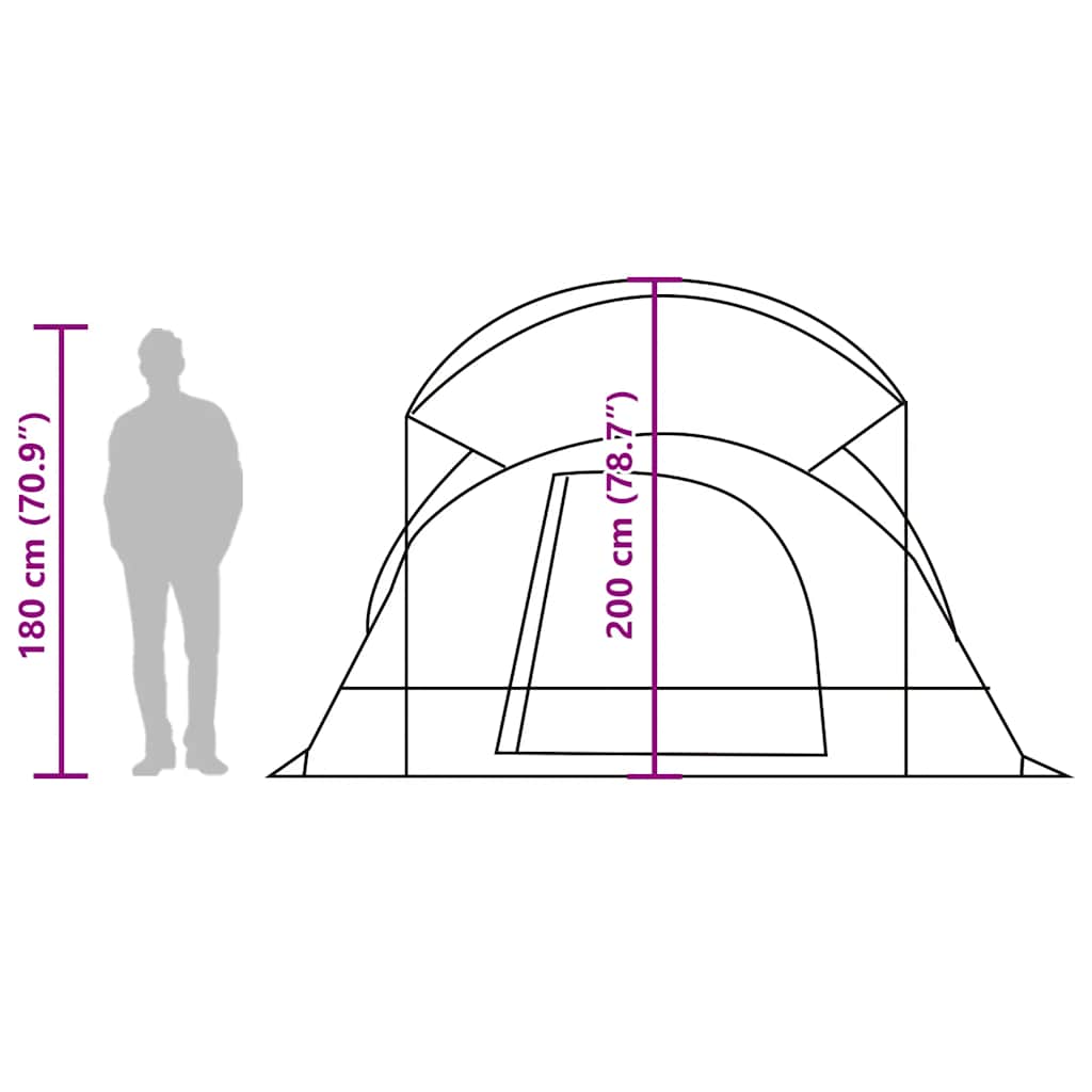 Tunnel Family Tent for 8 Persons Blue Waterproof