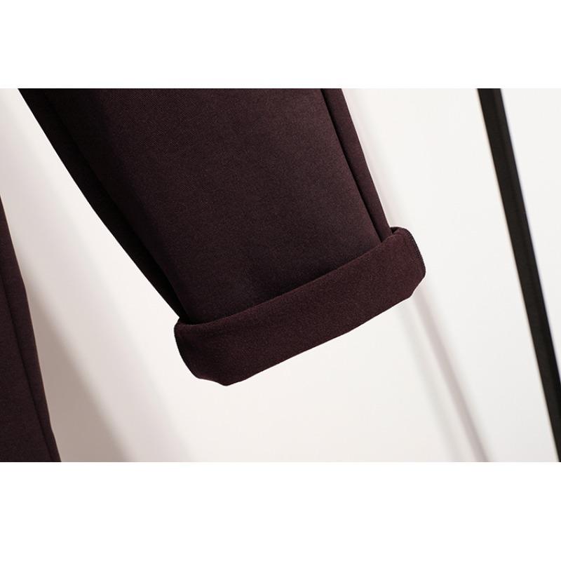 DIMANAF 2025 Autumn Winter Women Plus Size Pants Thick Casual Lady Long Pants Flocking Oversized Loose Bottoms