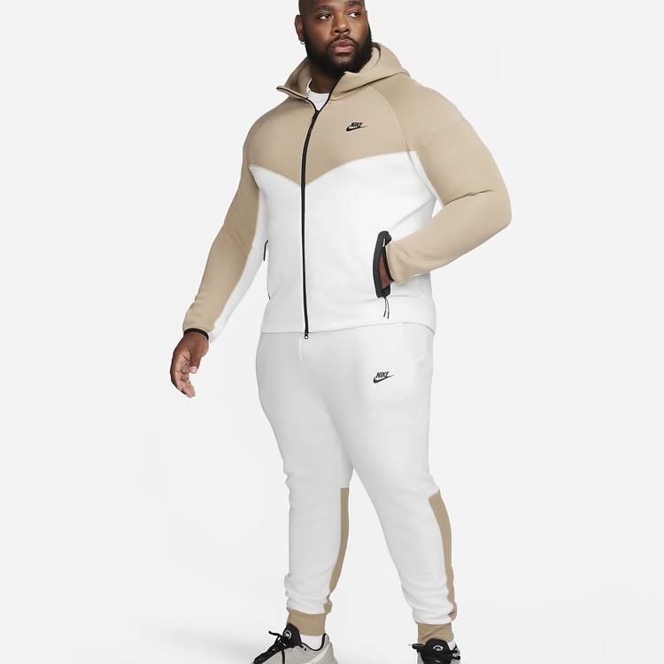 Nike Tech Fleece Joggers White/Khaki Men Bottoms FB8002-121