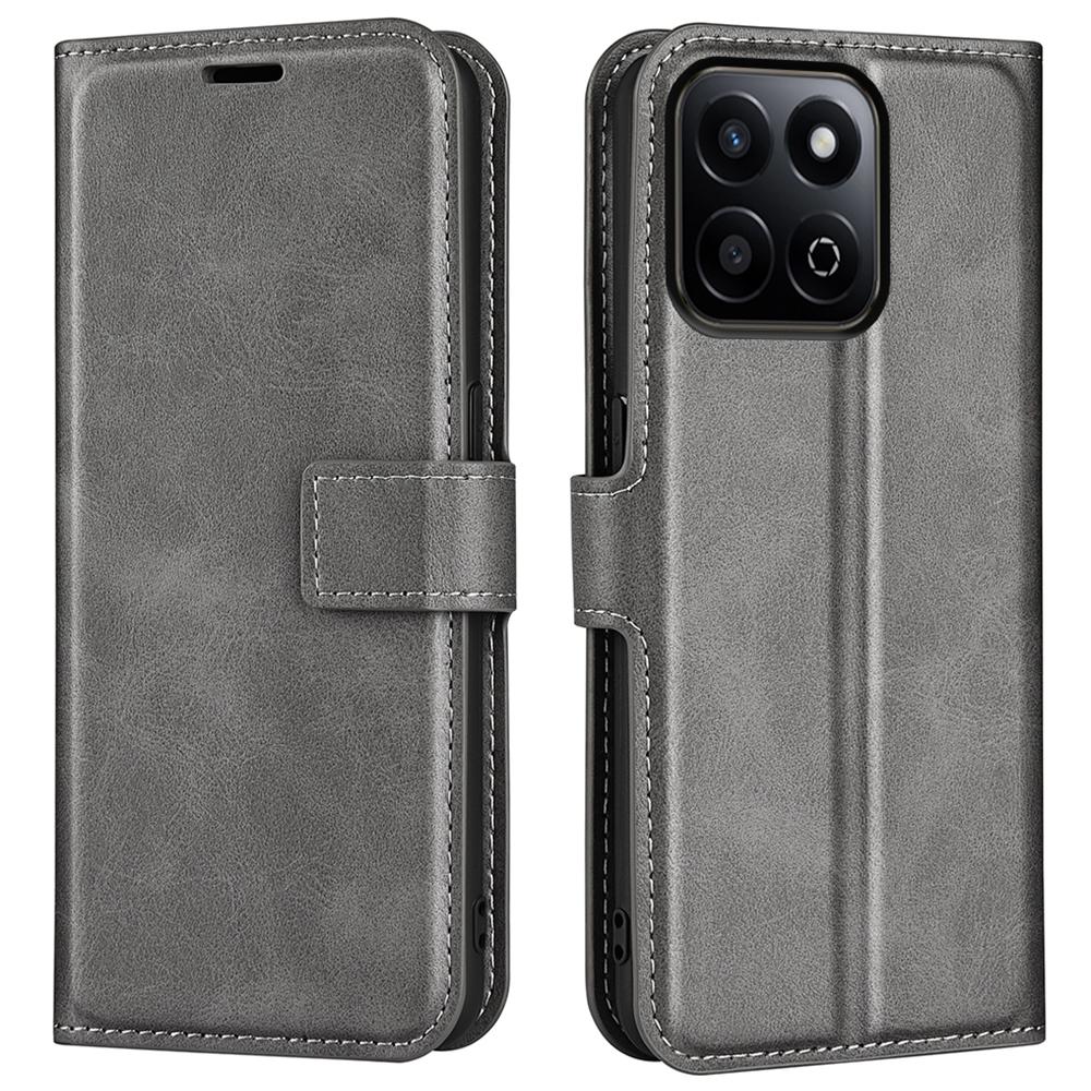 For Honor 200 Smart 5G/X7c 4G Stand Case Anti-Scratch Calf Texture Leather Phone Cover