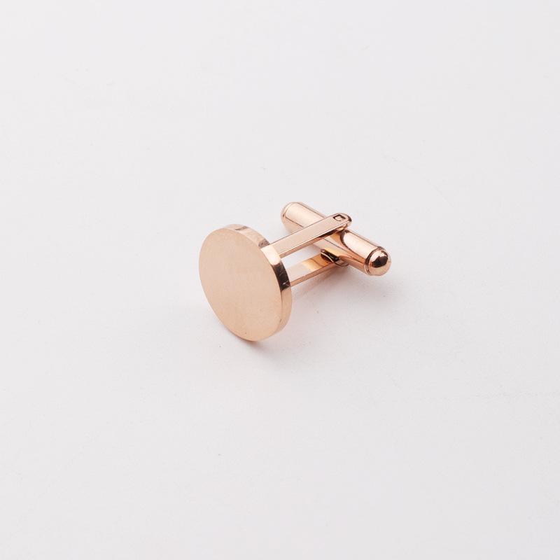 1Pair Mens Blank Round Octagon Cufflinks Stainless Steel Tuxedo Shirt Studs Cuff Link Jewelry Gift Wedding Business 15mm/18mm