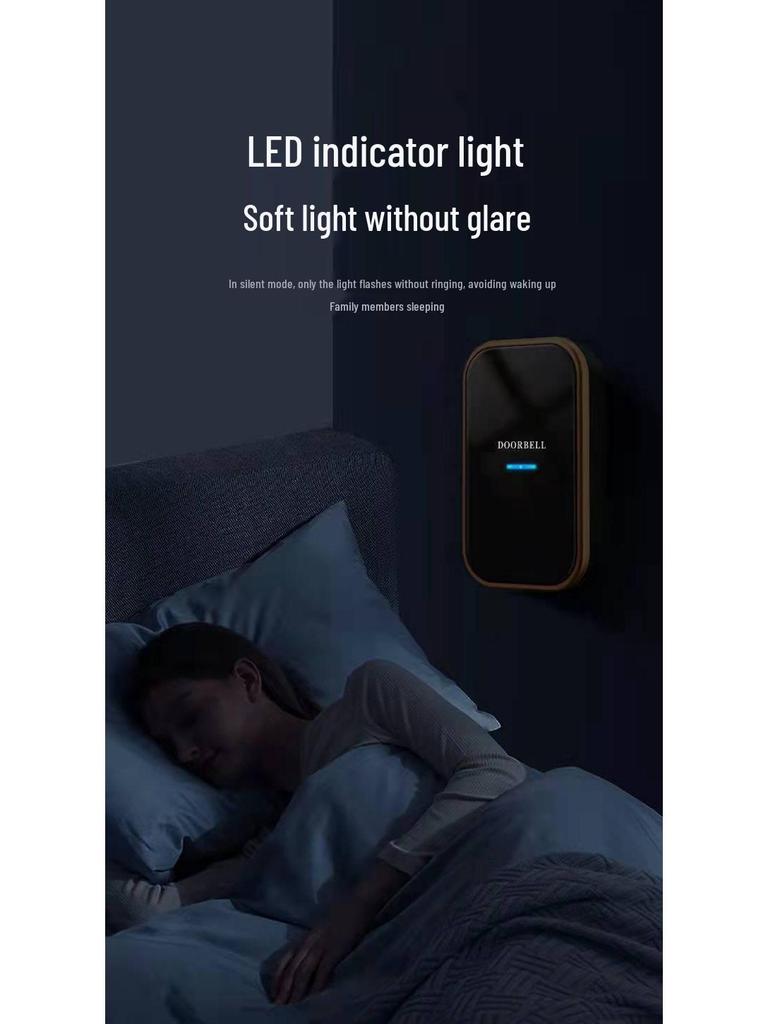 Battery-Free Wireless Doorbell: Waterproof, Long-Range, Smart Call for Home or Office.
