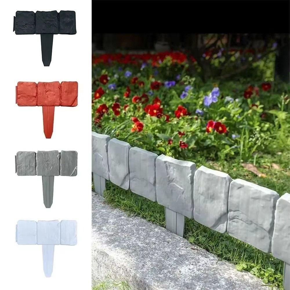 10Pcs Moisture-resistant Corrugated Fence Weatherproof Flower Bed Edging Fence Garden Decoration