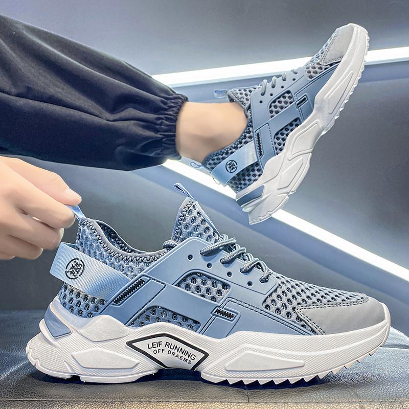 Fashion Summer Men Casual Shoes Fashion Sneakers Men Mesh Lightweight Breathable Slip On Outdoor Walking Shoes