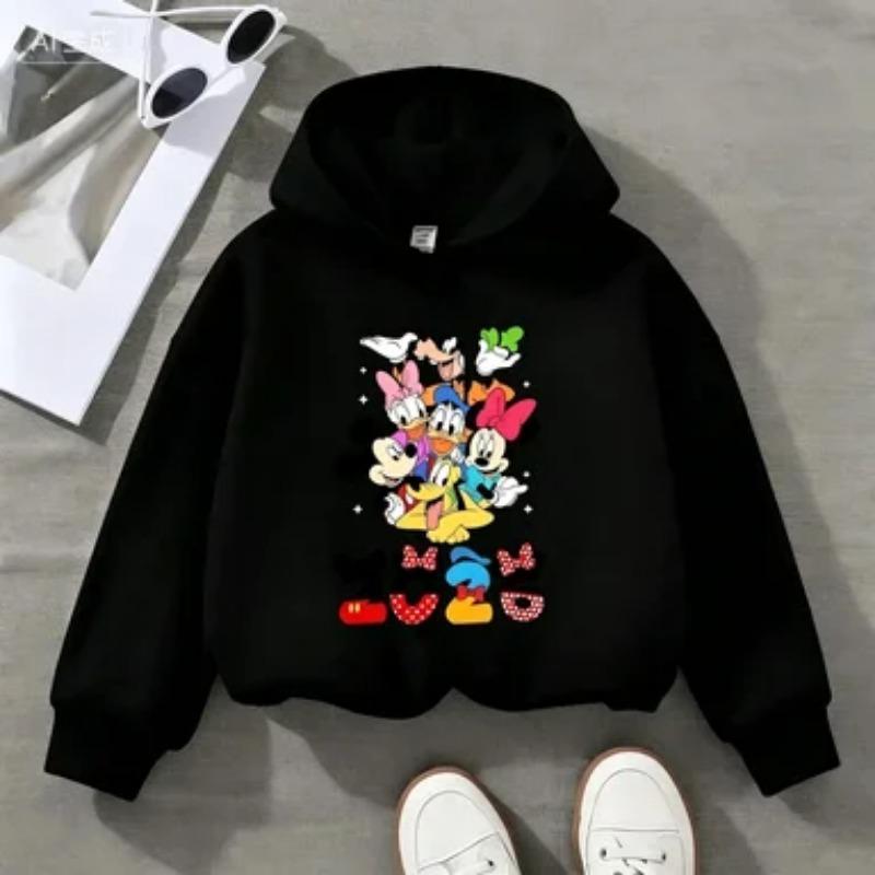Comfortable Soft Autumn Winter Outdoor Warm Boys' Girls' Hoodies New 2026 Disney Theme Park Travel Mickey Mouse 2026 Children's