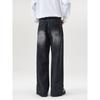 4 Colors Autumn Vintage Distressed Men's Baggy Straight Jeans Fashion Korean High Street Denim Pants Streetwear Male Trousers