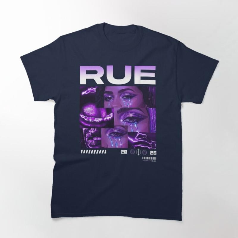

2026 drama series Euphoria Rue Bennett graphic 100Cotton unisex shirt Summer New Y2k Fashion Unisex Short sleeve Tshirt fan gift L