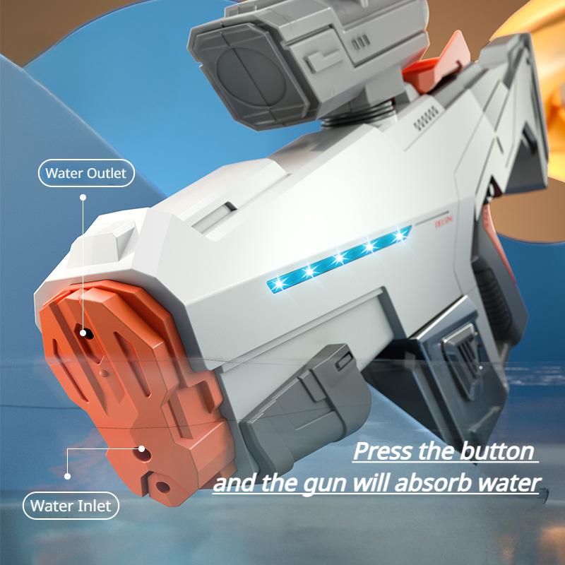 Electric Water Gun Automatic Continuous Shooting Water Gun Large Capacity Rapid Shooting Summer Beach Pool Toy Pink Gun Boy Gift