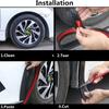 4.5cm Width Car Wheel Eyebrow Anti-Collision PVC Strip Wheel Arch Fender Trim Sticker,1.5m