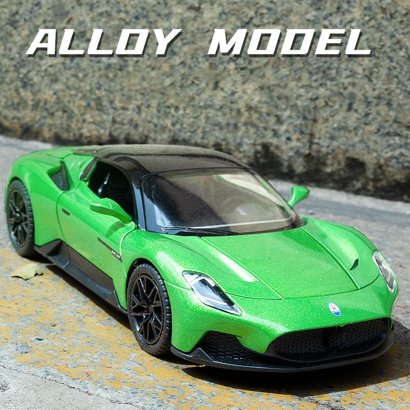 1/22 Maserati MC20 Alloy Model Car Metal Diecast Large Scale Vehicle Toy Model Collection Sound & Light Toy Car Gift for Kids