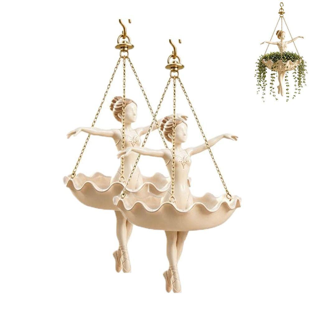 Hängende Ballettänzerin Pflanzgefäß Leichter Pflanzenhalter Geschenke Hängender Blumentopf Terrasse Balkon
