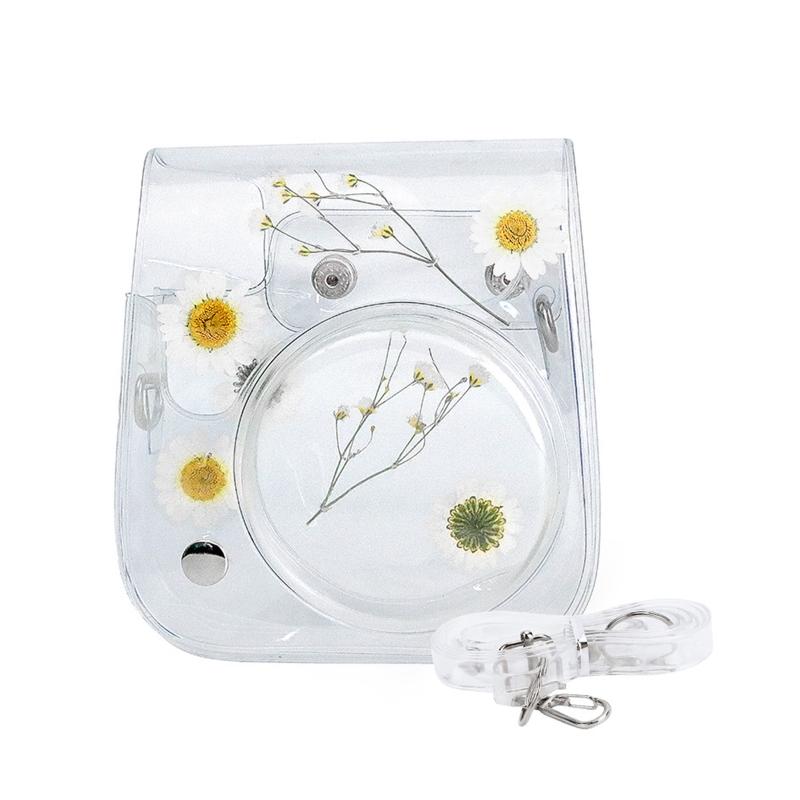 for Mini 11 Crystal Transparent Protective for Case Cover Bag Instant Camera Bag for Shell with Strap Replacement