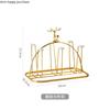 Metal Cup Holder Drain Rack Storage Tray Decorative Storage Rack Tumbler Holders Home Glass Cup Six-piece Suit Upside-down Shelf