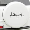 Strażak Heartbeat Lifeline Car Auto Body Zderzak Okno Decor Naklejki Naklejki