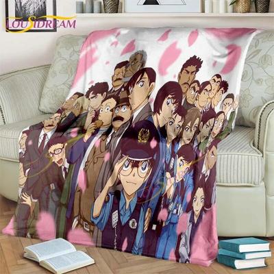 Deka detektiv Conan do ložnice Deka na pohovku Dětská deka pro dospělé Deka s kresleným vzorem Deka s flanelovou dekou Barva Home Decor