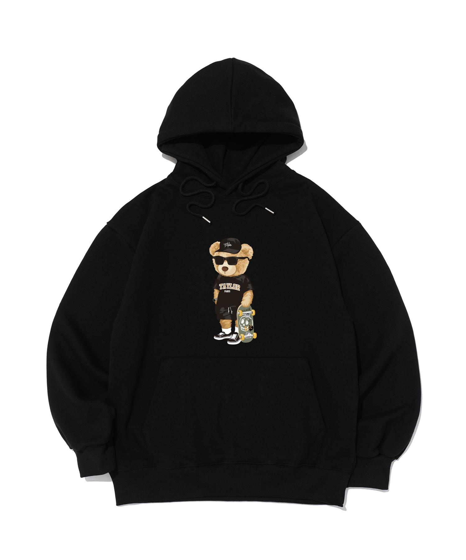 Taylor Studio Street Bear Graphic Hoodie (Black) Black/M (No Fleece Lining)