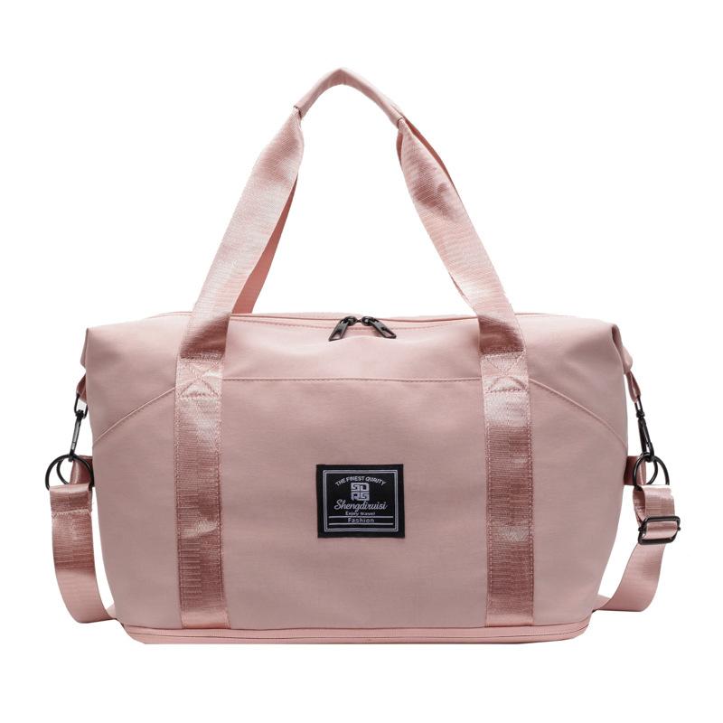 New storage short-distance travel bag, simple leisure sports fitness bag, women's large-capacity expandable student luggage bag
