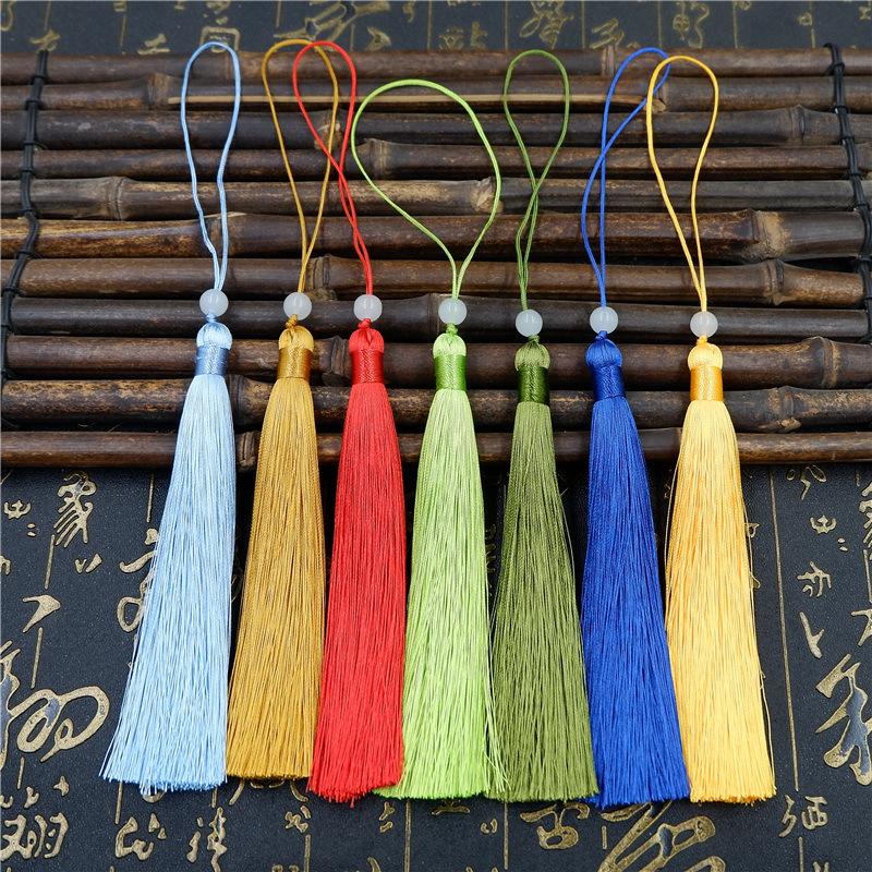 Make Sachet Fringed Ears Long 12Cm Ice Silk Hanging Ears Diy Fan Pendant Hanfu Fringed Accessories Pendant Antique Ears