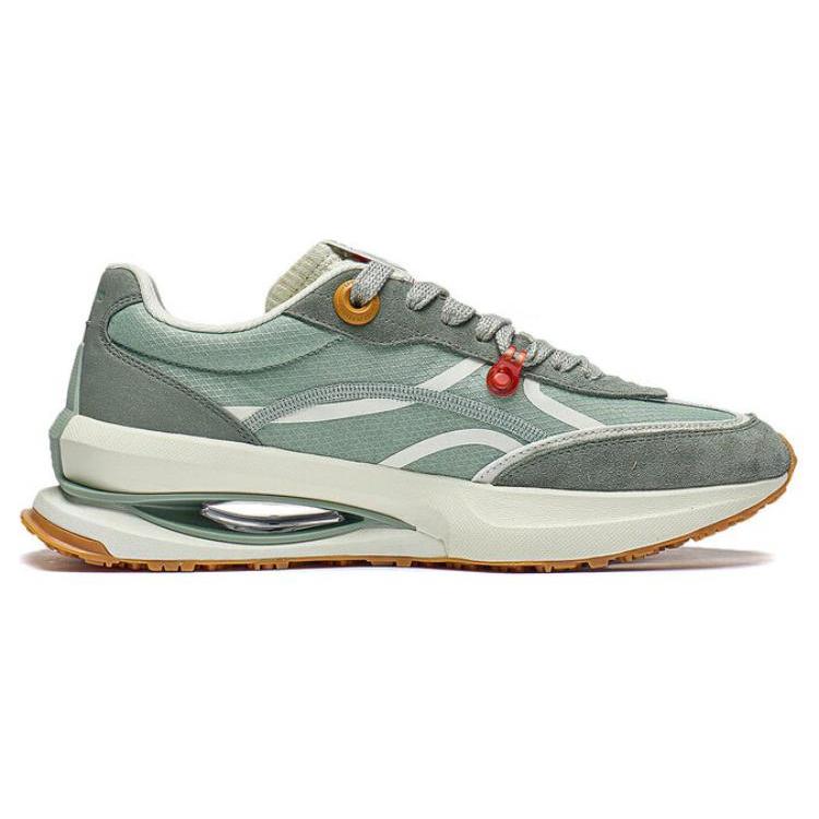 New LiNing 92 Shadow Anti Slip Wear Resistant Low Top Casual Shoes Men's Gray Green AGCT249-3
