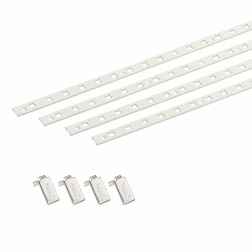 Nankai Plywood Shelf Brackets and Simple Aluminum Shelf Bracket Set, White, 12 X 1820mm, TBAS-W