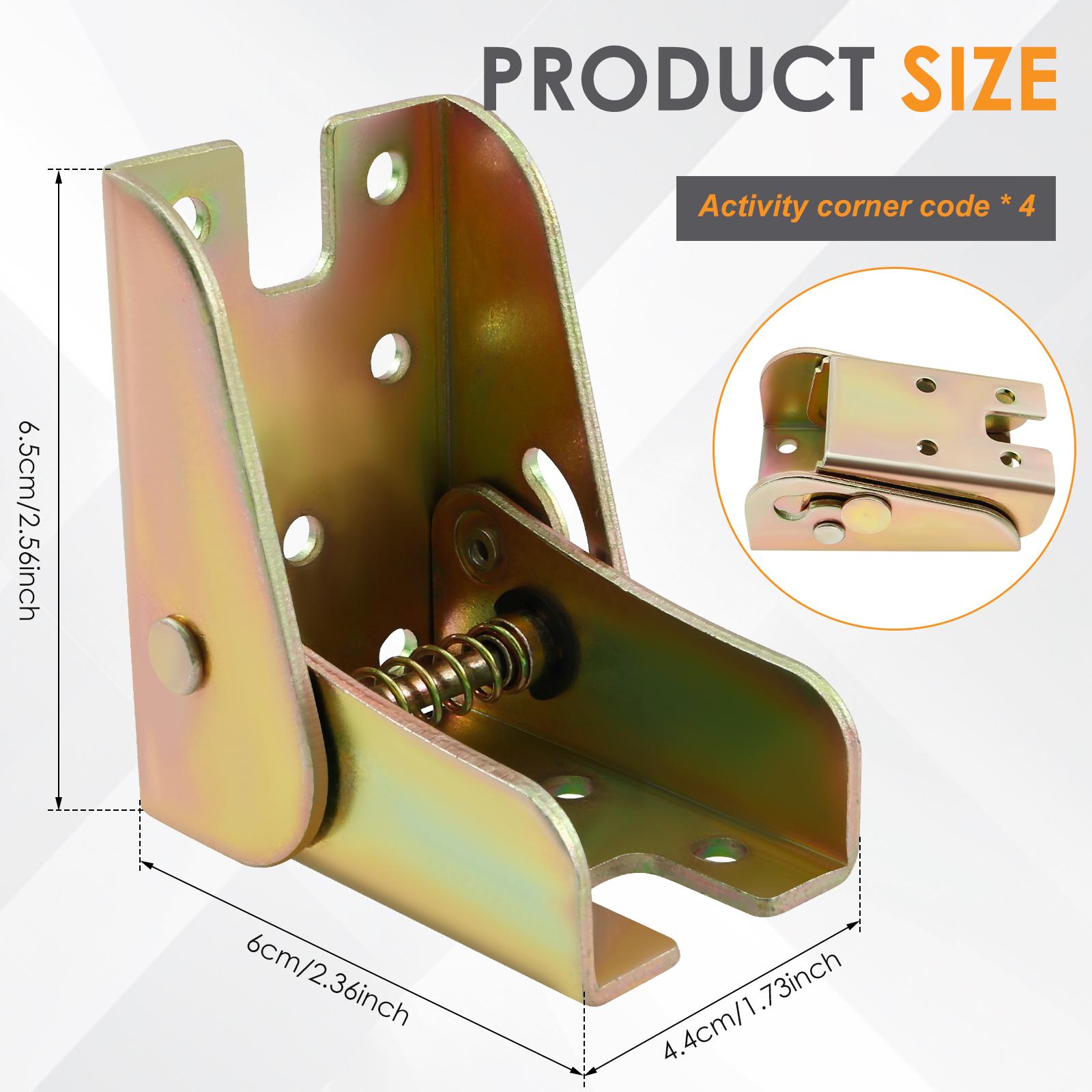 4 PCS Folding Hinge 90 Degree Self Locking Heavy Duty Folding Table Leg Hinge with Lock for Table Legs Sofa Bed Workbenches 2025
