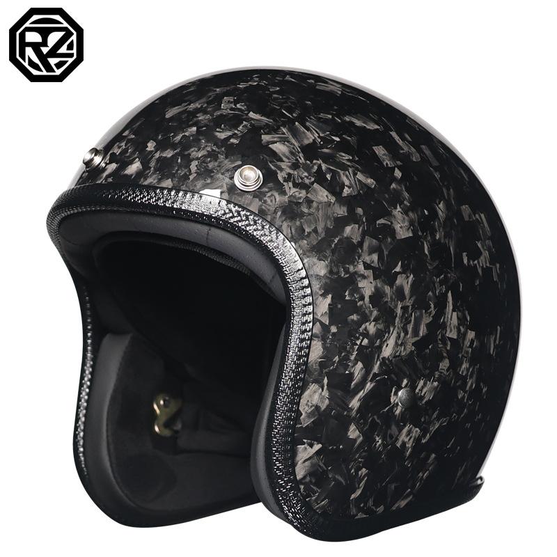 Cross-border dedicated carbon fiber helmet battery electric vehicle helmet half helmet retro helmet outdoor cycling helmet men and women riding