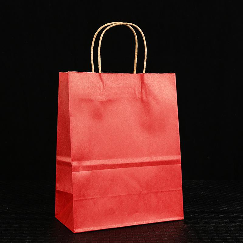 10/25pcs gift kraft paper bags holiday shopping DIY multifunctional recyclable paper bags with handles can be wholesale