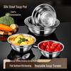 Stainless Steel Multi-Purpose Bowl Set for Soup, Noodles, Rice, and Fruits