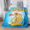 Garfield Cartoon Lazy Cat Print Soft Flannel Throw Blanket Warm Sofa Couch Bed Home Decor Cover For Classic Cartoon Fans