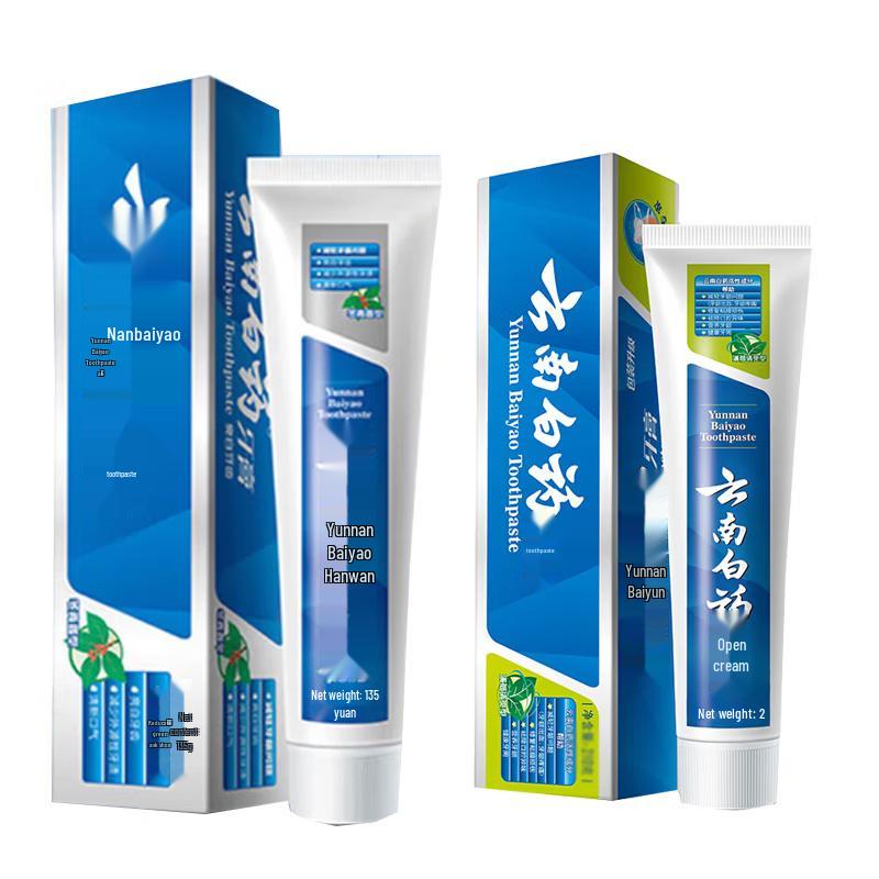 Yunnan Baiyao Fresh Breath Toothpaste Set (Mint Fresh & Wintergreen)