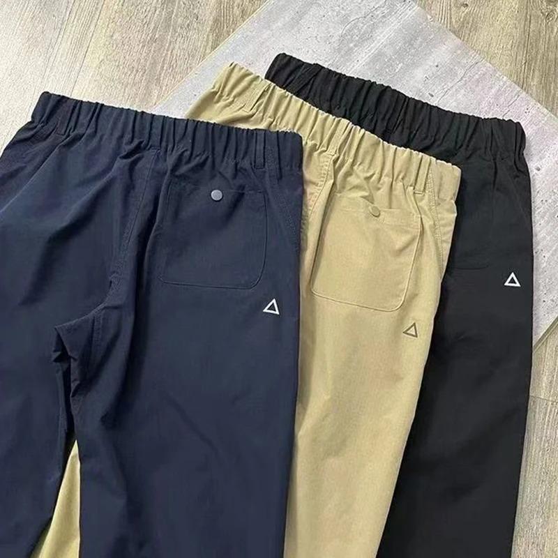 Summer Thin Cargo Pants Men Casual Tapered Trousers with Zipper Pockets Quick Dry Streetwear Pants for Outdoor Daily Wear S-3XL